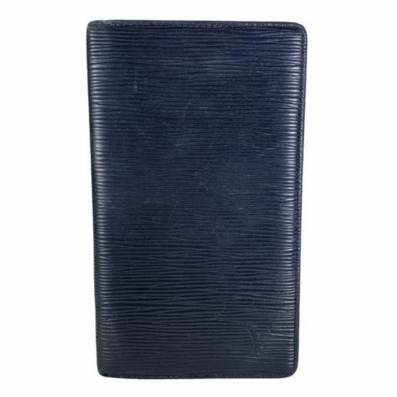 Authentic Louis Vuitton Wallet Long Porte Shekel Cult Credit Black Leather LV Vi - Picture 1 of 12
